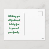  Santa in Krans vakantie Briefkaart (Achterkant)