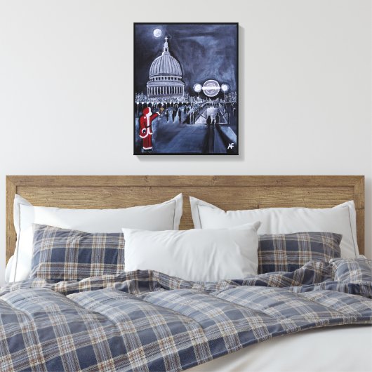 Santa in London Painting by Alfred Fox Canvas Afdruk (Insitu (Slaapkamer))