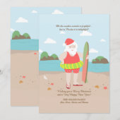 Santa in Paradise Holiday Kaart (Voorkant / Achterkant)
