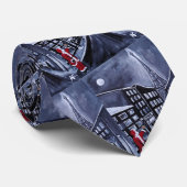 Santa in Paris Painting by Alfred Fox Stropdas (Opgerold)