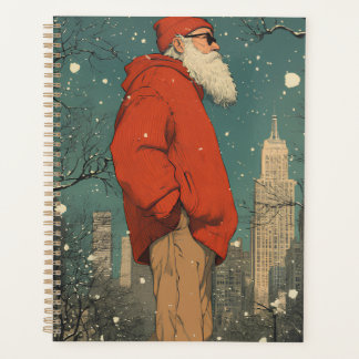 Santa in Red Hoody met baard en een koele zonnebri Planner