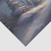 Santa in Sleigh Under Maanlicht Sky Decoupage Craf Tissuepapier (Detail)