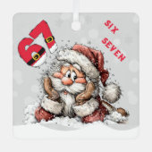 Santa In the Snow Six Seven Christmas Ornament (Voorkant)