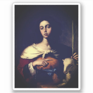 Santa Inés (door Guarino, 1650) Sticker
