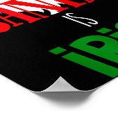 Santa Is Irish Christmas Shirt Funny Holiday Irela Poster (Hoek)