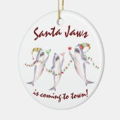 Santa Jaws Keramisch Ornament (Links)