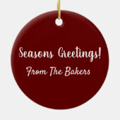 Santa Jaws Keramisch Ornament (Achterkant)