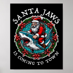 Santa Jaws komt naar kerststad Santa Jaws Poster