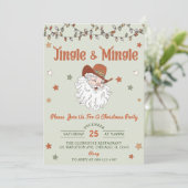 Santa Jingle & Mingle Kerstfeest Kaart (Staand voorkant)