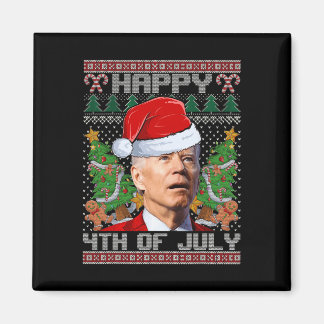 Santa Joe Biden Happy 4th van juli Lelijke Kerstda Magneet