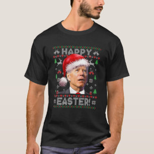 Santa Joe Biden Happy Paast Ugly met Kerstmis T-shirt