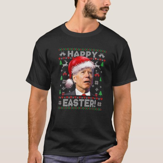 Santa Joe Biden Happy Paast Ugly met Kerstmis T-shirt