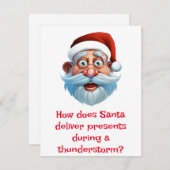 Santa Jokes Feestdagenkaart (Voorkant / Achterkant)