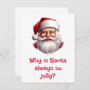 Santa Jokes Feestdagenkaart