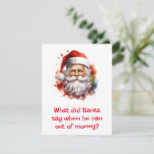 Santa Jokes Feestdagenkaart (Staand voorkant)