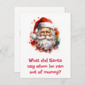 Santa Jokes Feestdagenkaart (Voorkant / Achterkant)