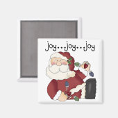 Santa Joy T-shirts en geschenken Magneet (Voorkant / Achterkant)