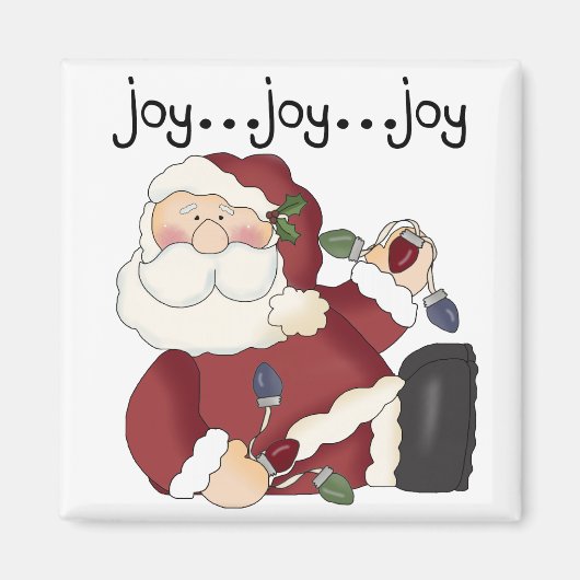 Santa Joy T-shirts en geschenken Magneet (Voorkant)