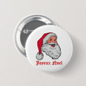 Santa Joyeux Noel Button (Voorkant /achterkant)