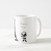 Santa Joyeux Noel Eiffeltoren Parijs Kerstmis Koffiemok (Voorkant rechts)