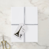 Santa Joyeux Noel Paris Franse Kerstmis Cadeaulabel (Met Touw)