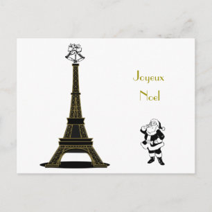 Santa Joyeux Noel Paris Franse Kerstmis Feestdagenkaart