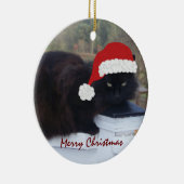 Santa Kat: kerstversiering Keramisch Ornament (Rechts)
