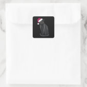 Santa Kat Square Sticker (Tas)