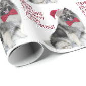 Santa Keeshond Wrapping Paper Cadeaupapier (Rol Hoek)
