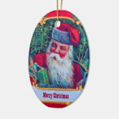 SANTA KERAMISCH ORNAMENT (Links)