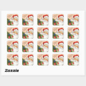  Santa Kerst stickers (Vel)