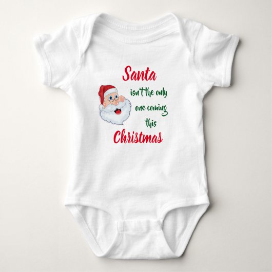 Santa - kerstfeest Baby Romper (Voorkant)