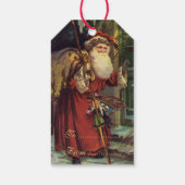 Santa kerstfeestdag cadeaulabel (Achterkant)