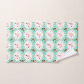 Santa Kerstmis met Pickleball Ogee Pattern-ronde Bad Handdoek (Handdoek)