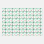 Santa Kerstmis Pickleball Ogee Pattern Inpakpapier Vel (Voorkant 3)