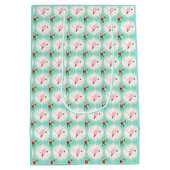 Santa Kerstmis Pickleball Ogee Pattern Medium Cadeauzakje (Achterkant)