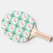 Santa Kerstmis Pickleball Ogee Pattern Tafeltennisbatje (Zijkant)