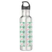 Santa Kerstmis Pickleball Ogee Pattern Waterfles (Achterkant)