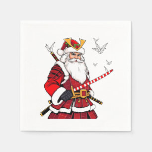 Santa Kerstmis Sinterklaas Japanse Kunst Samurai  Servet