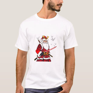 Santa Kerstmis Sinterklaas Japanse Kunst Samurai  T-shirt