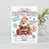 Santa Kerstofficiële Nice-lijst Kaart (Staand voorkant)