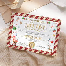 Santa Kerstofficiële Nice-lijst