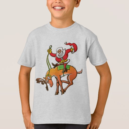 Santa Kerstrodeo T-shirt (Voorkant)
