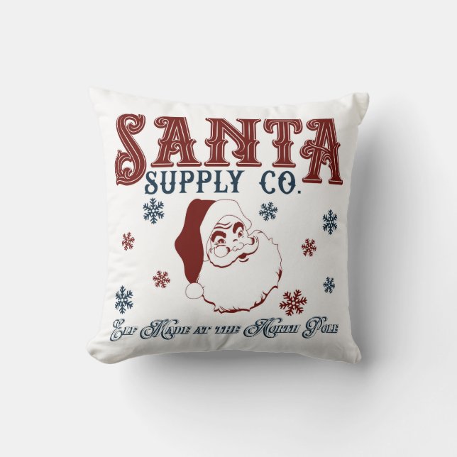 Santa Kerststartdecor Sierkussen (Voorkant)