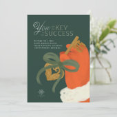 Santa Key Professioneel Einde van het Jaar Dank U  Feestdagenkaart (Staand voorkant)