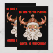 Santa kijkt grappige kerstfeestdag-tablet kaart (Voorkant / Achterkant)