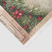  Santa, Kinderen, Pine & Holly Decoupage Tissuepapier (Detail)