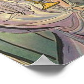 Santa Kisses Vintage Kerstmis Poster (Hoek)