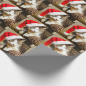 Santa Kitty Schilderachtig Cadeaupapier (Hoek)