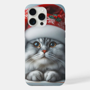 Santa Klauw komt naar de stad - Feestelijke Kitty iPhone 15 Pro Max Hoesje